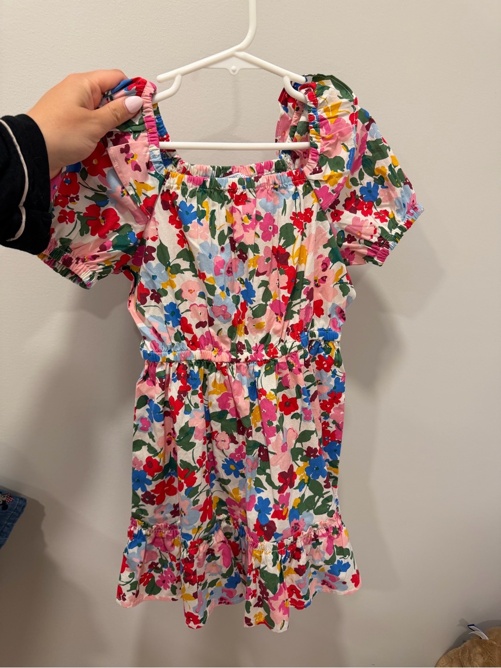 JCrew Girls Floral Puff Sleeve Dress